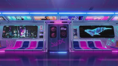 4K赛博朋克科幻房间