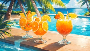 夏日清凉橙汁