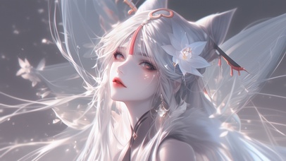 雪墨壁纸丨凝光丨灵花幻狐丨