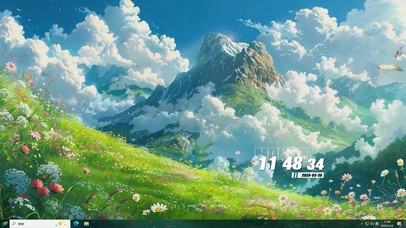 白云花草树木桌面主题