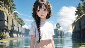 4k可爱夏日女孩