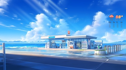 海边加油站