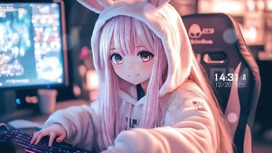 可爱睡衣女孩