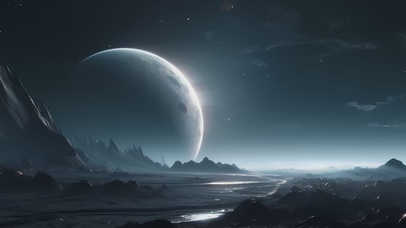 4K唯美宇宙星空月球