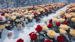 雪中玫瑰
