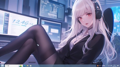 工作中的美少女