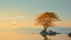 洱海日落