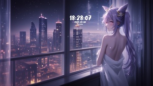 雪墨壁纸丨刻晴丨夜色迷人丨