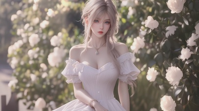 唯美连衣裙女孩