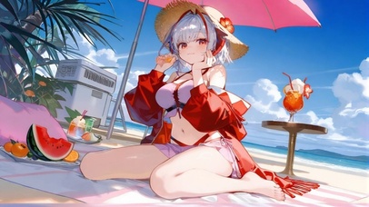 海边泳装少女-维什戴尔