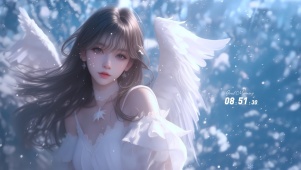 雪中少女