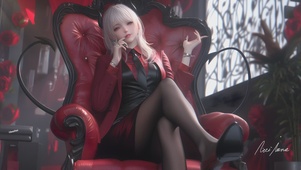 可爱黑丝恶魔女孩