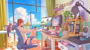 房间美少女