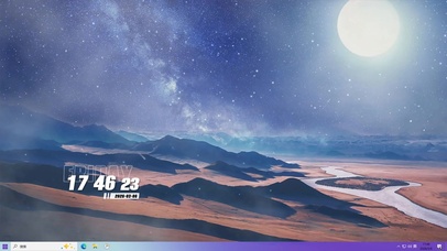 沙漠月景 桌面主题