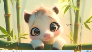 竹竿上的小马