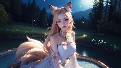 4k可爱小狐狸女孩