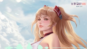 唯美动漫金发美女