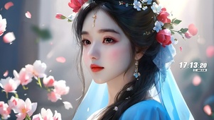 唯美鲜花美女