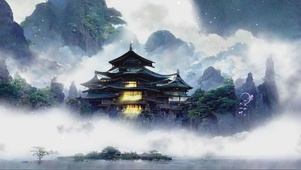 唯美梦幻古城仙山