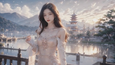 【4K】互动，吊带裙清纯美女