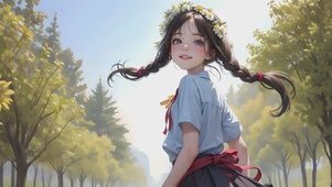 女孩的回眸