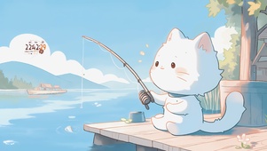 爱钓鱼的猫