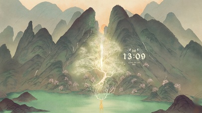 山谷梦幻荧光树