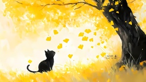 银树下的猫咪