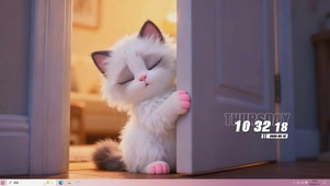 望着猫咪桌面主题