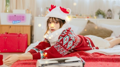 圣诞节圣诞装小姐姐