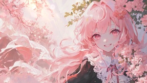 樱花粉发少女
