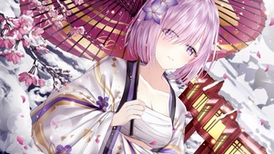 冬季梅花少女