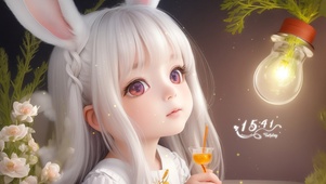 可爱兔耳萝莉