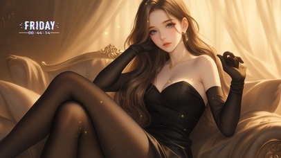 她美丽如山间的清泉，清澈、纯净