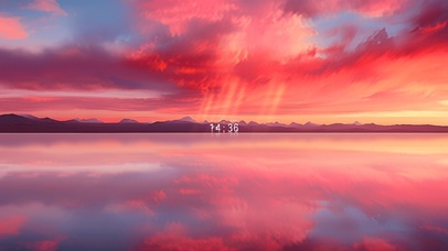 4K治愈粉色云海