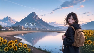 治愈系向日葵少女