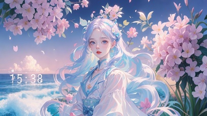 4K 花与海古风女生