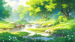 山间小溪流