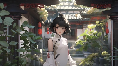 古典书香气质美女