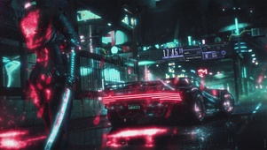 雨夜街头跑车