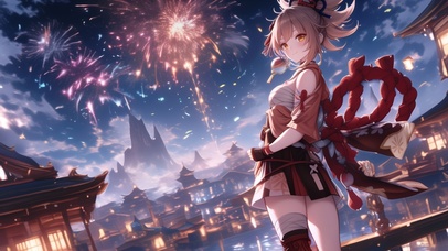 雪墨壁纸丨宵宫丨节日庆典丨