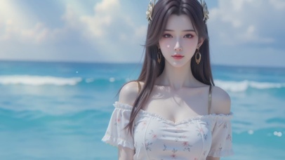 简约护眼美女壁纸