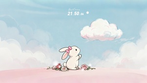 玫瑰小兔-温柔云朵版