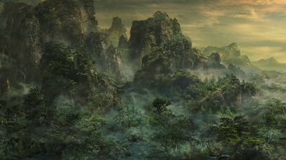 双屏 北宋 李成《茂林远岫图》