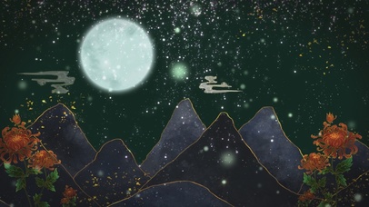 中国风唯美烫金仙鹤