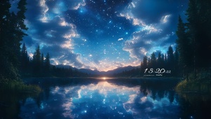 湖泊星空