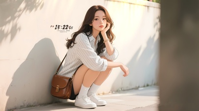 清纯靓丽长腿少女