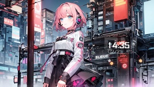粉发机械少女