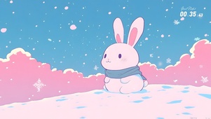 雪天小兔