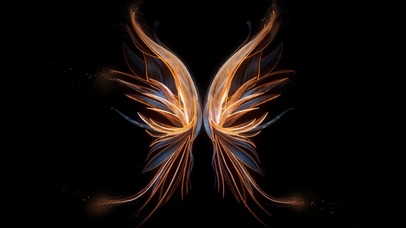 飘动的敦煌翅膀（抽象）